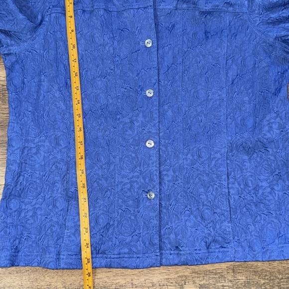 TANJAY Navy Textured Button-Down Jacket - Picture 5 of 8